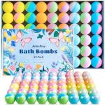 RelaxRose Bath Bombs Gift Set, 54 Pack Handmade Shower Bombs with 11 Delightful Scents, Long-lasting Fizzy Bubbles & Colorful Magic, 7-Minute Dissolve for Relaxation, Ideal Bubble Bath Gift for Women