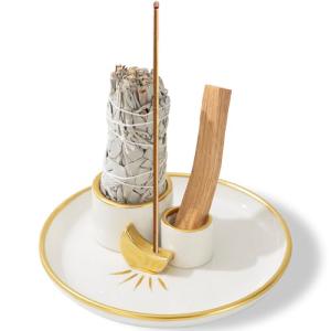 Moon Incense Holder: 4-in-1 Burner & Ash Catcher