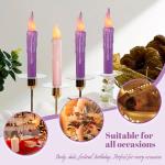 Festive Flameless Taper Candles with Remote - Pack of 4