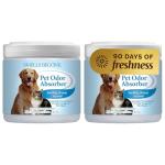 SMELLS BEGONE Air Freshener Pet Odor Absorber Gel - 15 oz, Pack of 2 - Absorbs and Eliminates Odor in Pet Areas, Bathrooms, Cars, & Boats - Made with Essential Oils - Soothing Breeze Scent