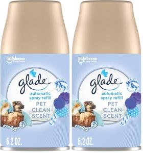 Glade Automatic Spray Refill, Air Freshener for Home and Bathroom, Pet Clean Scent, 6.2 Oz (Pack of 2)
