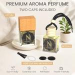 Car Air Freshener Aroma Perfume - Car Fresheners with Luxury in Every Diffuser - Long-Lasting Fragrance Car Refresher - Women Car Scents Air Freshener with Alcohol-Free Perfumed Oil (Mademoiselle)