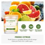 One Fur All Pet House Candle - Fresh Citrus - 100% Plant-Based Wax Candle - Pet Odor Eliminator for Home - Non-Toxic & Eco-Friendly Air Freshening Scented Candles