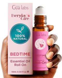 Gya Labs Bedtime Essential Oil Roll On - Blended with Warming Mandarin, Dreamy Chamomile Oil & More - 100% Therapeutic Calming Aromatherapy Oils for Dreamier Nights - Travel Size (0.34 fl oz)