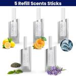 Levona Scent Car Vent Clips - Car Diffuser with Adjustable Scent Strength - Easy Clip-On, Rotatable & Lightweight Design - Fits SUVs & Trucks - Luxury Car Accessory with 5 Assorted Scent Sticks - Blue