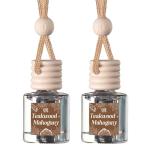 CE CRAFT Teakwood + Mahogany Air Freshener Bottle - Reusable Car Air Deodorizer Diffuser for Essential Oils & Scents, Lasts 30-90+ Days