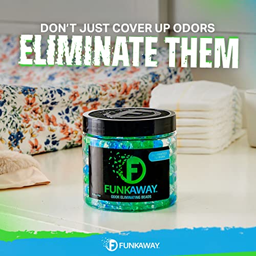 FunkAway Odor Eliminating Beads, 12 oz., Supercharged Odor Absorbing Beads for the House, Car or Gym, Eliminate Smoke, Pet and Bathroom Odors for Long-Lasting Results