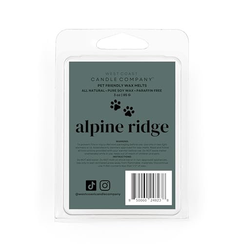 Pet Friendly Wax Melts | Pet Safe Wax Melts | All Natural Wax Melts | Non-Toxic Wax Melts | Pet Odor Eliminator | Pure Soy Wax Melts | Dog & Cat Safe Wax Melts | Veterinarian Approved (Alpine Ridge)