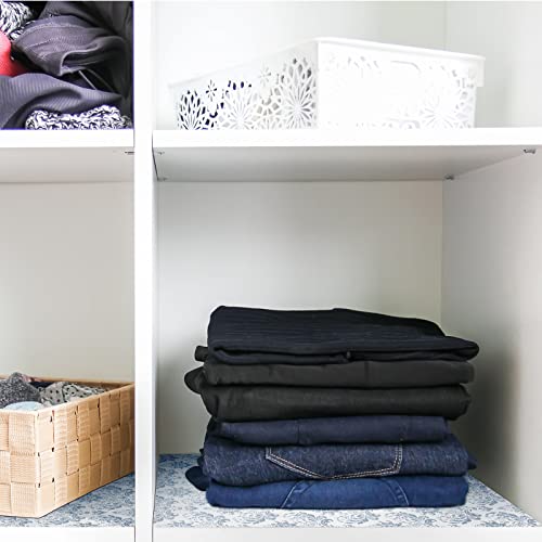 24 Sheets Drawer Liners for Dresser Lavender Scented Drawer Liners Drawer Paper Non Adhesive Drawer Liners Dresser Scented Floral Print Fragrant Large 15.7 x 22.8 Inch for Home Shelf(Vivid Style)