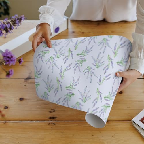 The Master Herbalist LAVENDER Scented Drawer Liners in a floral design with LAVENDER Essential Oils (FOLDED) | Pack of 5 Sheets | Contains Essential Oils | MADE in The UK.