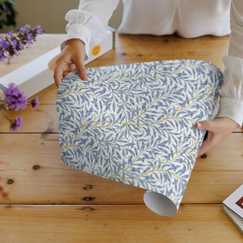 The Master Herbalist NEROLI & BERGAMOT Scented Drawer Liners in a BLUE WILLIAM MORRIS Design (FOLDED) | Pack of 5 Sheets | Contains Essential Oils | MADE in The UK.