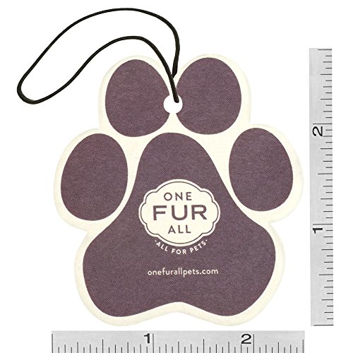 One Fur All Pet House Car Air Freshener - Fresh Citrus Pack of 4 - Non-toxic Car Air Freshener - Pet-Friendly Air Freshener for Small Spaces & Car - Hanging Odor Eliminating Air Freshener
