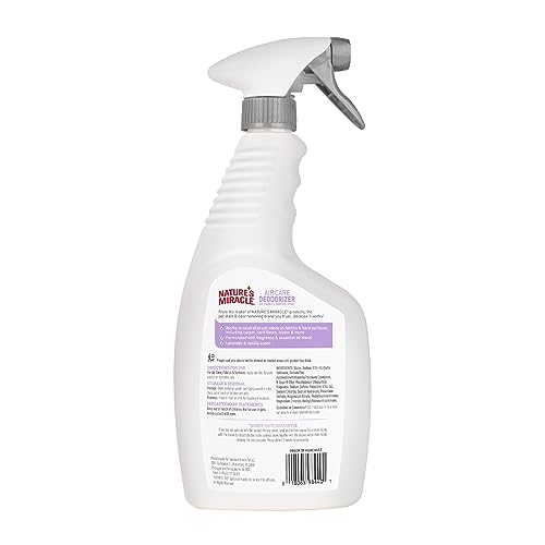 Nature’s Miracle Air Care Deodorizer Air, Fabric and Surface Spray Lavender & Vanilla Scent, 24 Ounces, Pet Odor Eliminator