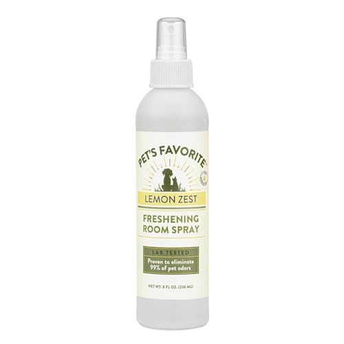 Pet’s Favorite Freshening Room Spray - Concentrated Air Freshener - Pet-Friendly Air Freshener - Pet Odor Eliminator Room Spray - Lemon Zest - Pack of 1