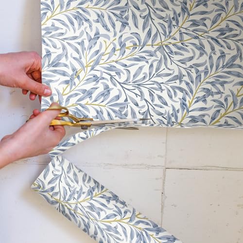 The Master Herbalist NEROLI & BERGAMOT Scented Drawer Liners in a BLUE WILLIAM MORRIS Design (FOLDED) | Pack of 5 Sheets | Contains Essential Oils | MADE in The UK.