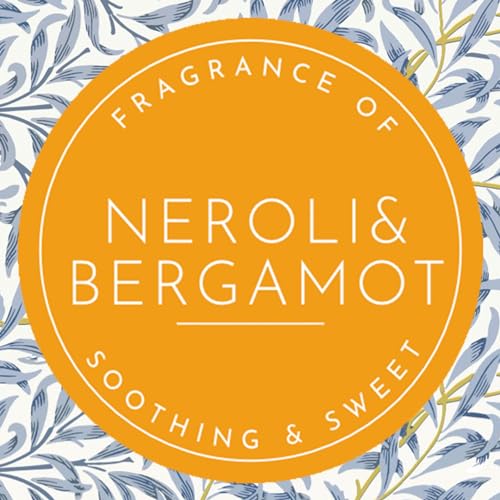 The Master Herbalist NEROLI & BERGAMOT Scented Drawer Liners in a BLUE WILLIAM MORRIS Design (FOLDED) | Pack of 5 Sheets | Contains Essential Oils | MADE in The UK.