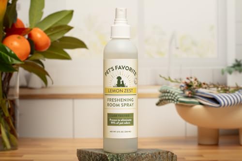 Pet’s Favorite Freshening Room Spray - Concentrated Air Freshener - Pet-Friendly Air Freshener - Pet Odor Eliminator Room Spray - Lemon Zest - Pack of 1