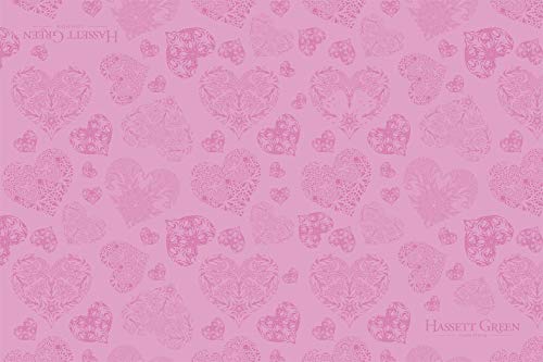 Hassett Green London Scented Drawer Liners - Hearts & Roses Fragrance - Single Pack of 6 Sheets Size 23.6 x 15.75 inches