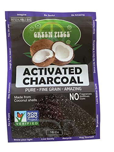 Green Piece® Activated Charcoal Pure Course Grain Air Purifying Bags- Kid/Pet Friendly Air Fresheners Odor Absorber - Resealable Bag Made by Green Piece