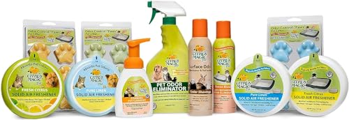 Citrus Magic Pet Odor Absorbing Solid Air Freshener for Home, Air Purifier, Fresh Citrus, Must have Pet Supplies, 8 Oz (Pack of 3)
