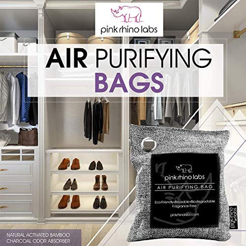 Nature Fresh Premium Bamboo Charcoal Air Purifying Bag - Scent Free Odor Eliminator for Home and Car- Kid and Pet Friendly Air Fresheners and Odor Absorber - Activated Charcoal 1x 500g