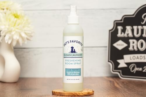 Pet’s Favorite Freshening Room Spray - Concentrated Air Freshener - Pet-Friendly Air Freshener - Pet Odor Eliminator Room Spray - Clean Laundry - Pack of 2