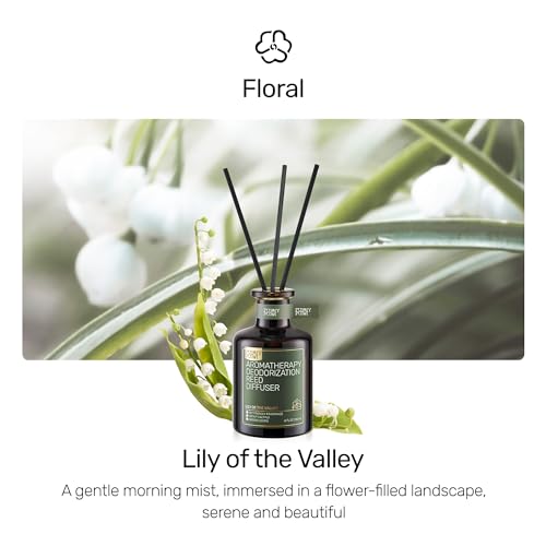 Furry Purr Reed Diffuser for Pet Odor Elimination, Lily of The Valley, Non-Toxic & Eco-Friendly Air Freshening, 6 Oz, Animal Lover Gift