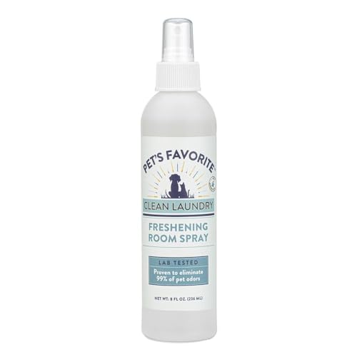 Pet’s Favorite Freshening Room Spray - Concentrated Air Freshener - Pet-Friendly Air Freshener - Pet Odor Eliminator Room Spray - Clean Laundry - Pack of 2