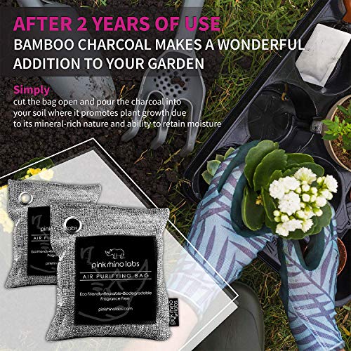 Nature Fresh Premium Bamboo Charcoal Air Purifying Bag - Scent Free Odor Eliminator for Home and Car- Kid and Pet Friendly Air Fresheners and Odor Absorber - Activated Charcoal 1x 500g