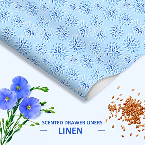 Fresh Linen Scented Drawer Liners, Dresser Drawer Liner, 6-Sheets Scented Paper Liner, for Home Shelf Closet Cabinet