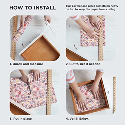 Merriton Scented Drawer Liners for Dresser Fragrant Paper Liner for Drawers Cabinet Shelf Linen Closet and Kitchen Scent Liners Non Adhesive (Summer Florals)