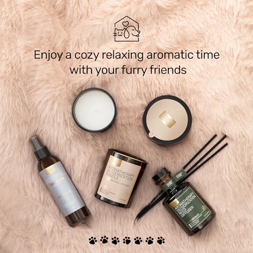 Furry Purr Reed Diffuser for Pet Odor Elimination, Lily of The Valley, Non-Toxic & Eco-Friendly Air Freshening, 6 Oz, Animal Lover Gift