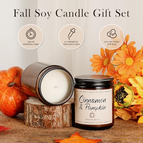 Autumn Bliss: 4-Scented Soy Candle Set