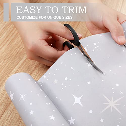 10 Sheets Drawer Liners for Dresser Scented Drawer Liners Drawer Paper Liner Non Adhesive Scented Liners for Drawers Fragrant Drawer Liners for Home Shelf Closet (Star, Baby Talcum Powder Scent)