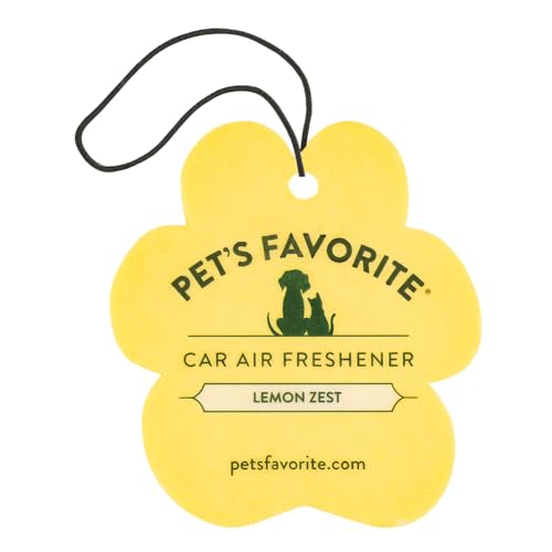 Pet’s Favorite Car Air Freshener - Lemon Zest Pack of 3 - Non-toxic Car Air Freshener - Pet-Friendly Air Freshener For Small Spaces & Car - Hanging Odor Eliminating Air Freshener