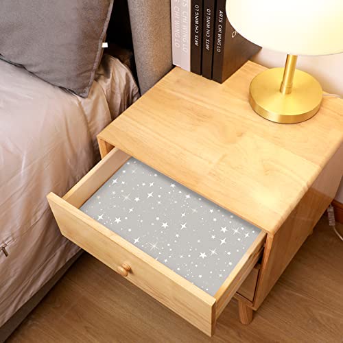10 Sheets Drawer Liners for Dresser Scented Drawer Liners Drawer Paper Liner Non Adhesive Scented Liners for Drawers Fragrant Drawer Liners for Home Shelf Closet (Star, Baby Talcum Powder Scent)