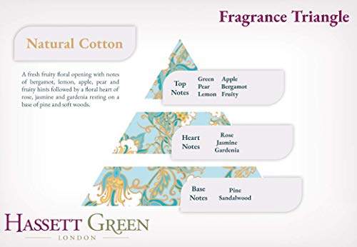 Hassett Green London Scented Drawer Liners - Natural Cotton Fragrance - Single Pack of 6 Sheets Size 23.6 x 15.75 inches