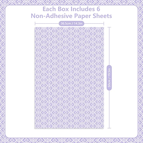 SCENTORINI Lavender Scented Drawer Liners, 6 Sheets Fragrant Paper Liners Non-Adhesive Paper Sheets for Home Closet, Dresser Drawers, for Home Fragrance