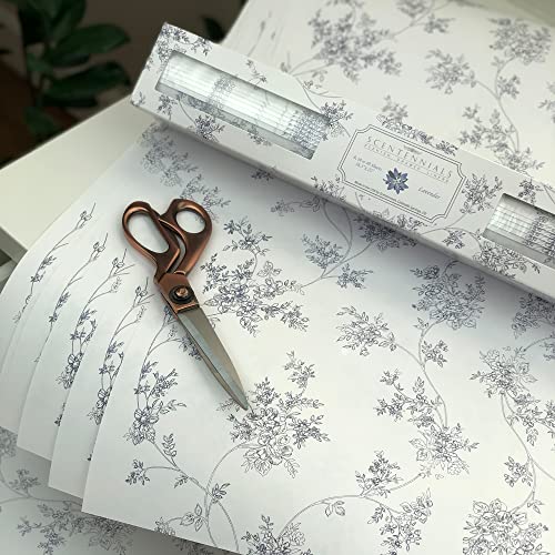 Scentennials Lavender Scented Drawer Liners - (16.5 x 22 Inch) Charming Floral Print - Premium Quality Shelf Liner Sheets - Ideal for Kitchen, Drawer & Closet, Non-Adhesive Design