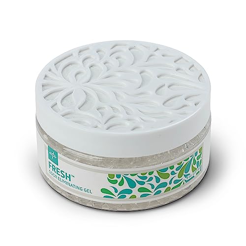 Medline Naturally Fresh Odor Eliminator Gel Beads, Neutral Scent with Eucalyptus & Clove, Air Freshener for Home, 8 oz. Jar, Pack of 12