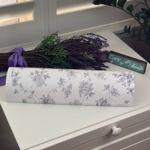 Scentennials Lavender Scented Drawer Liners - (16.5 x 22 Inch) Charming Floral Print - Premium Quality Shelf Liner Sheets - Ideal for Kitchen, Drawer & Closet, Non-Adhesive Design