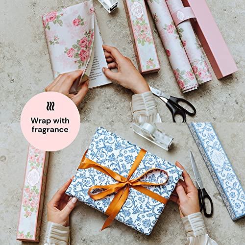 Elodie Essentials Scented Drawer and Shelf Liners - Vintage Charm - Six (6) Large 14 x 19½ Inch Sheets - Non-Adhesive Paper Sheets for Closet Shelves and Dresser Drawers - (Vintage Rose)