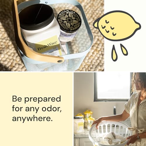Fresh Wave Lemon Odor Removing Gel Refill, 63 oz. - Safer Odor Absorbers for Home, Natural Plant-Based Odor Eliminator, Every 15 oz. lasts 30-60 Days, For Cooking, Trash & Pets