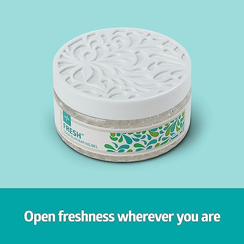 Medline Naturally Fresh Odor Eliminator Gel Beads, Neutral Scent with Eucalyptus & Clove, Air Freshener for Home, 8 oz. Jar, Pack of 12