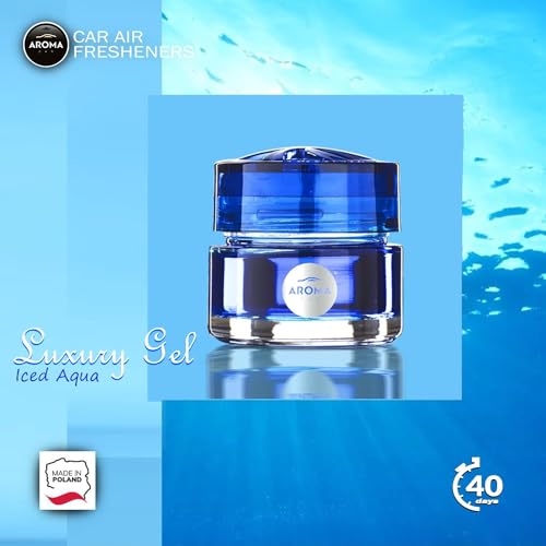 Majic Gel Car Perfumes Auto, Home and Office Air Freshener & Odor Neutralizer (1 Pack, Iced Aqua)