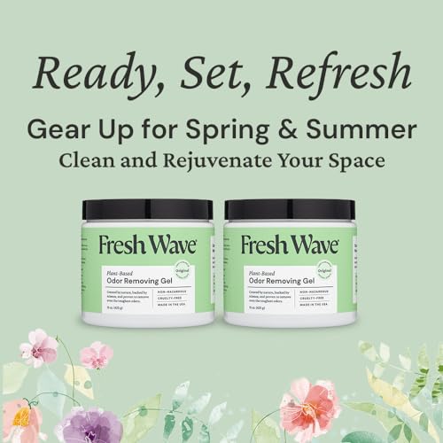 Fresh Wave Odor Removing Gel, 15 oz., Pack of 2 - Odor Absorbers for Home, Safer Odor Relief, Natural Plant-Based Odor Eliminator, Every 15 oz. lasts 30-60 Days, For Cooking, Trash & Pets