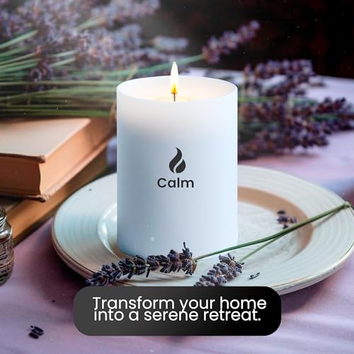 Natur IX Calming Scented Candles for Home | Lavender, Basil & Jasmine Candle | Natural Non Toxic Soy Candles with Essential Oils | 50 H Long Burning | Aromatherapy Candle Jar with Lid - 8.3oz