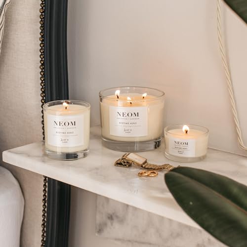 NEOM- Happiness Scented Candle, Travel Size | Essential Oil Aromatherapy Candle | Neroli, Mimosa & Lemon | Scent to Make You Happy