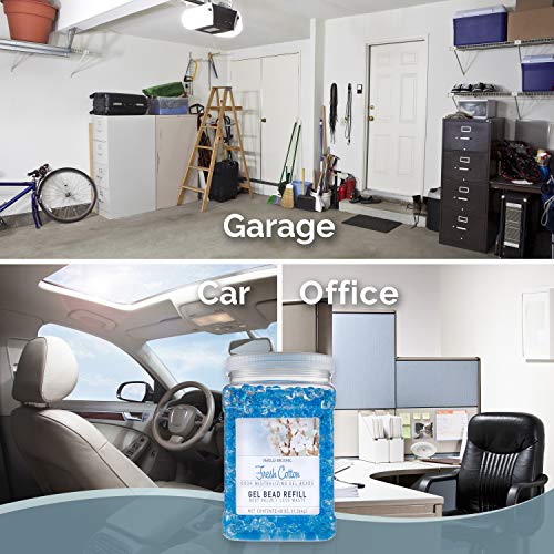 SMELLS BEGONE 48 oz Odor Eliminator Gel Bead Refill - Eliminates Odors from Bathrooms, Cars, Boats, RVs & Pet Areas - Made with Essential Oils - Fresh Cotton Scent