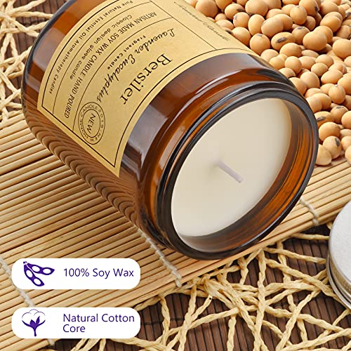 Bersiler Aromatherapy Candles, Scented Candles, 7OZ Lavender Eucalyptus Candles Stress Relief and Relax for Home & Bedroom Gift for Women Birthday Christmas, Soy Wax Candle